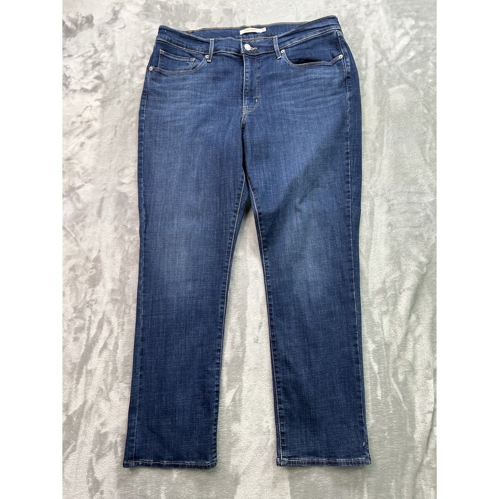 Levis Jeans Women W33 L30 Blue Classic Straight Western Cowgirl Distressed Faded